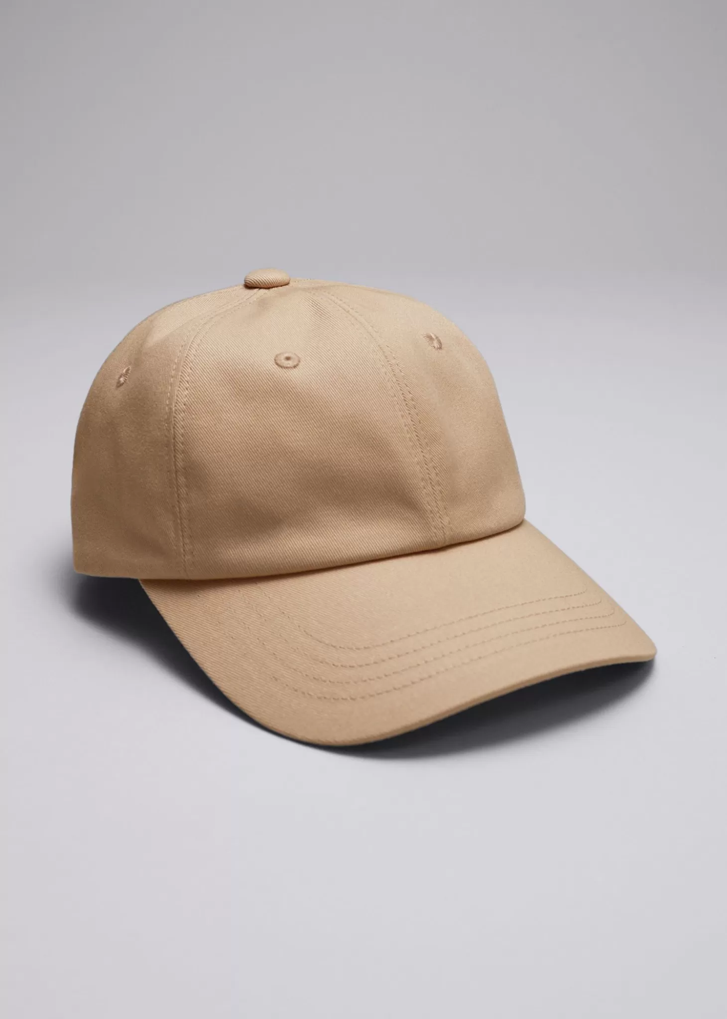 Hot & Other Stories Bomuld-Laerred Baseball Kasket Beige