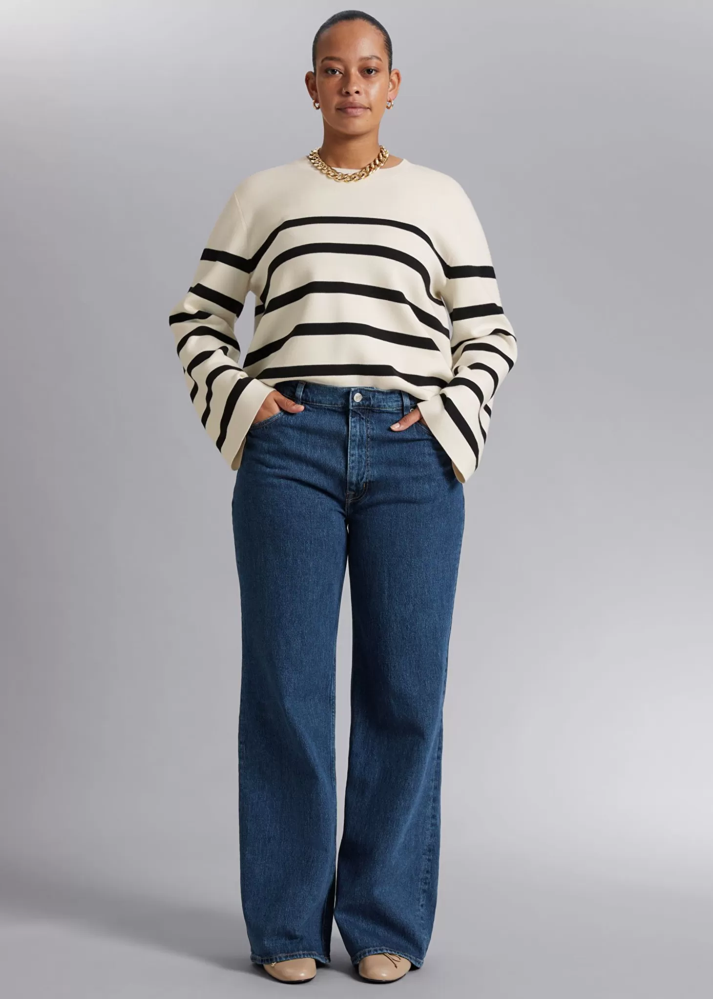 Best & Other Stories Brede Jeans Stovet Bla Denim