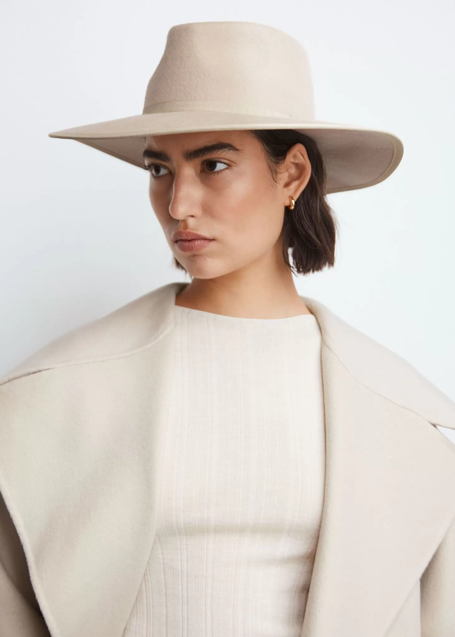 Discount & Other Stories Filt Fedora Hat Beige