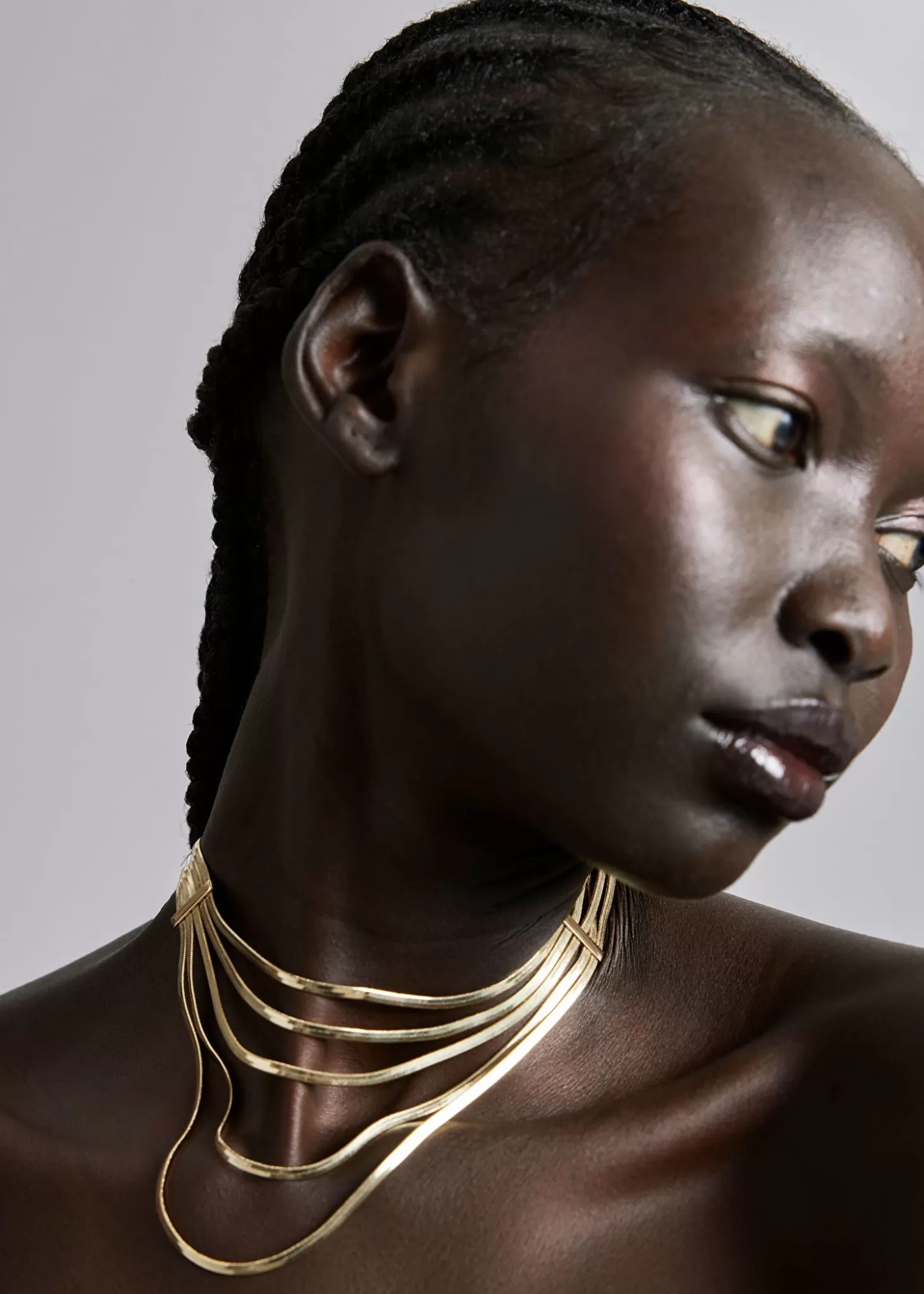 Cheap & Other Stories Layered Snake-Chain Halskaede Guld