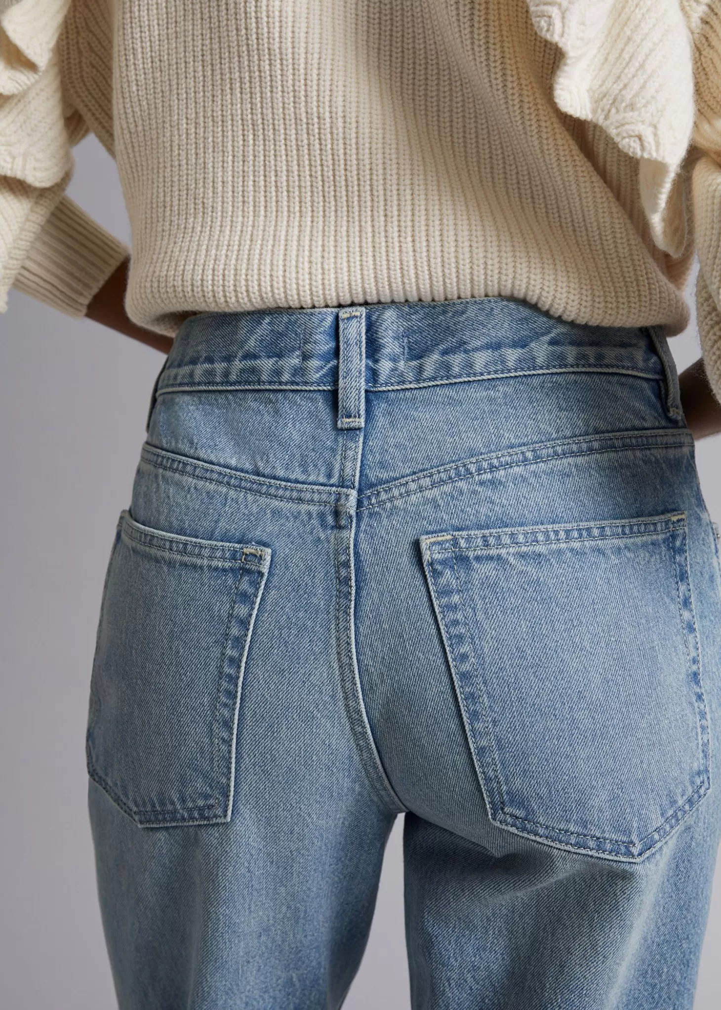 Flash Sale & Other Stories Lige Flossede Jeans Lysebla