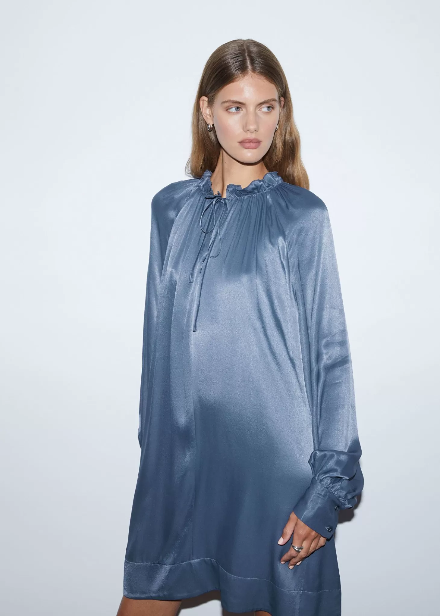 Store & Other Stories Midikjole Med Bindeband Bla