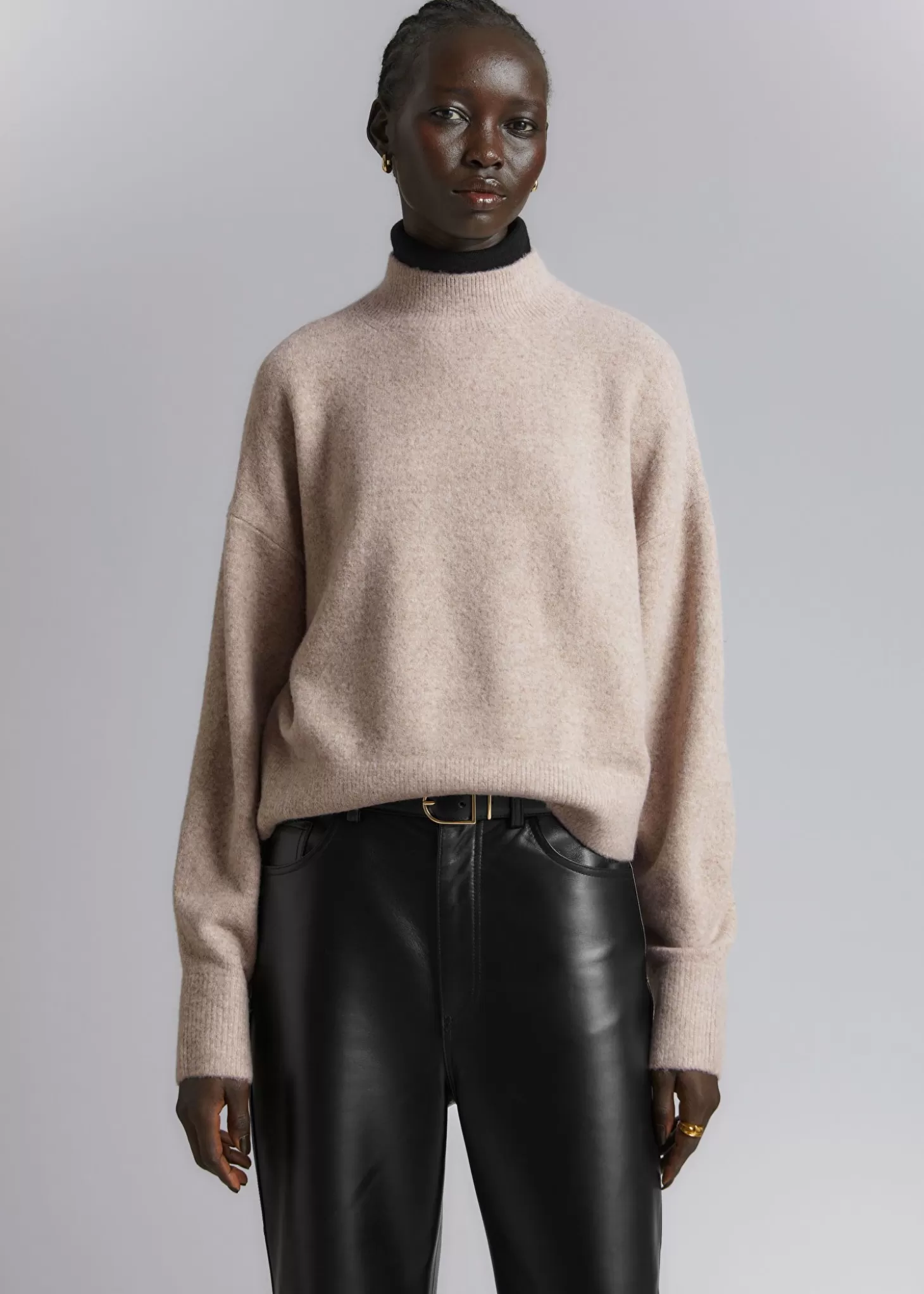 Discount & Other Stories Mock-Neck Sweater Havregrod