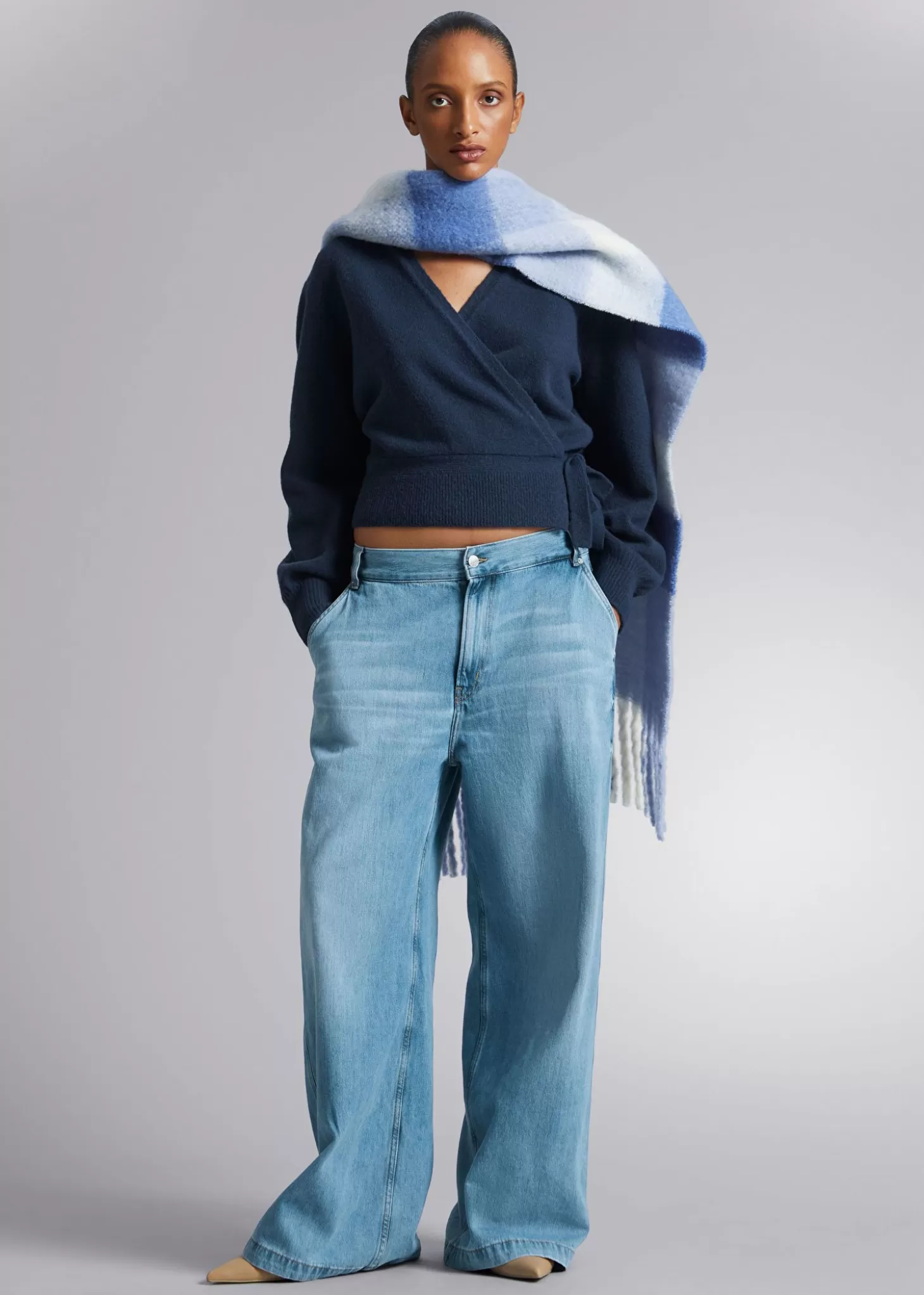 Cheap & Other Stories Omslag Cardigan Marine Bla
