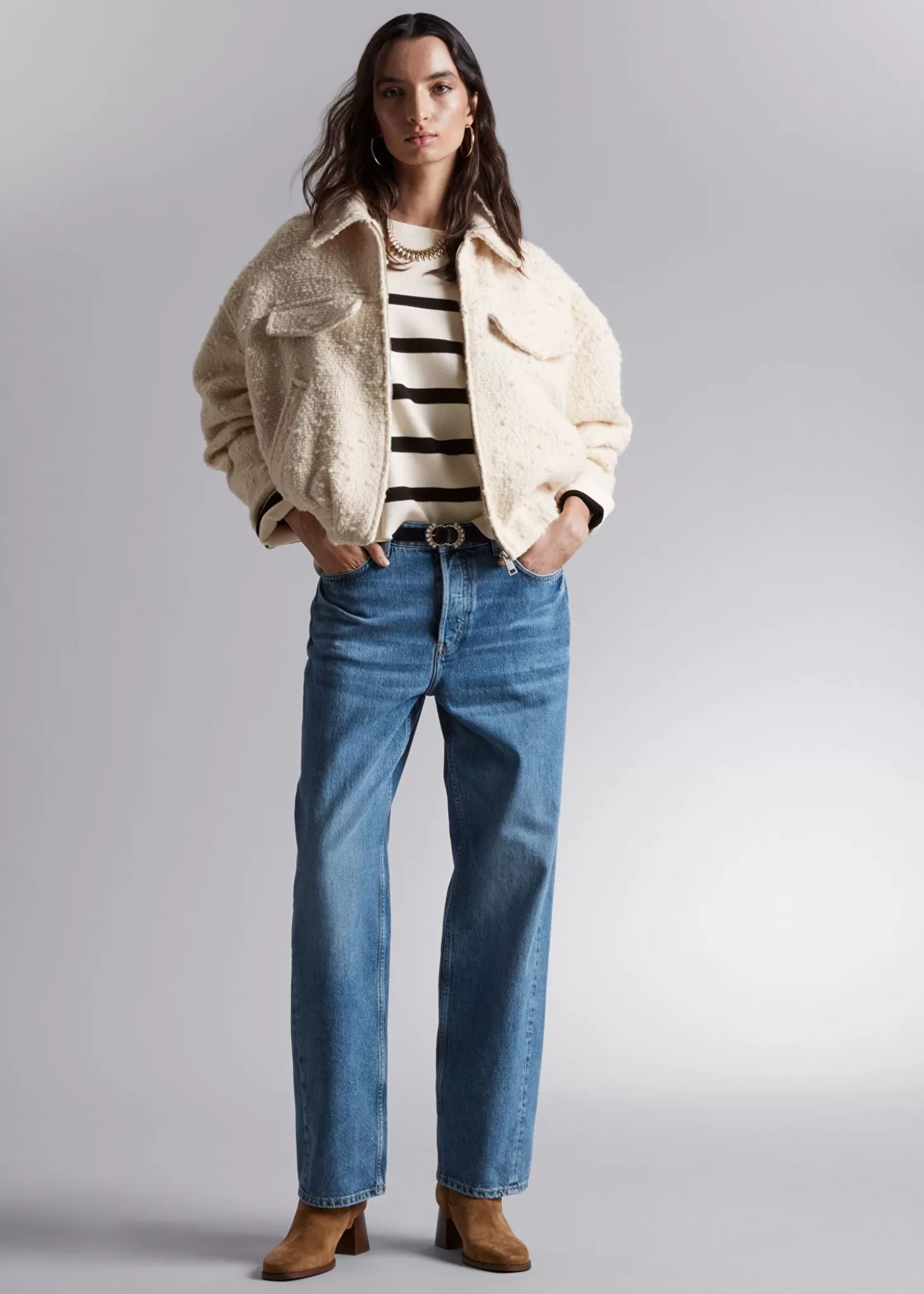 Best Sale & Other Stories Oversized Jakke Med Lynlas Flode