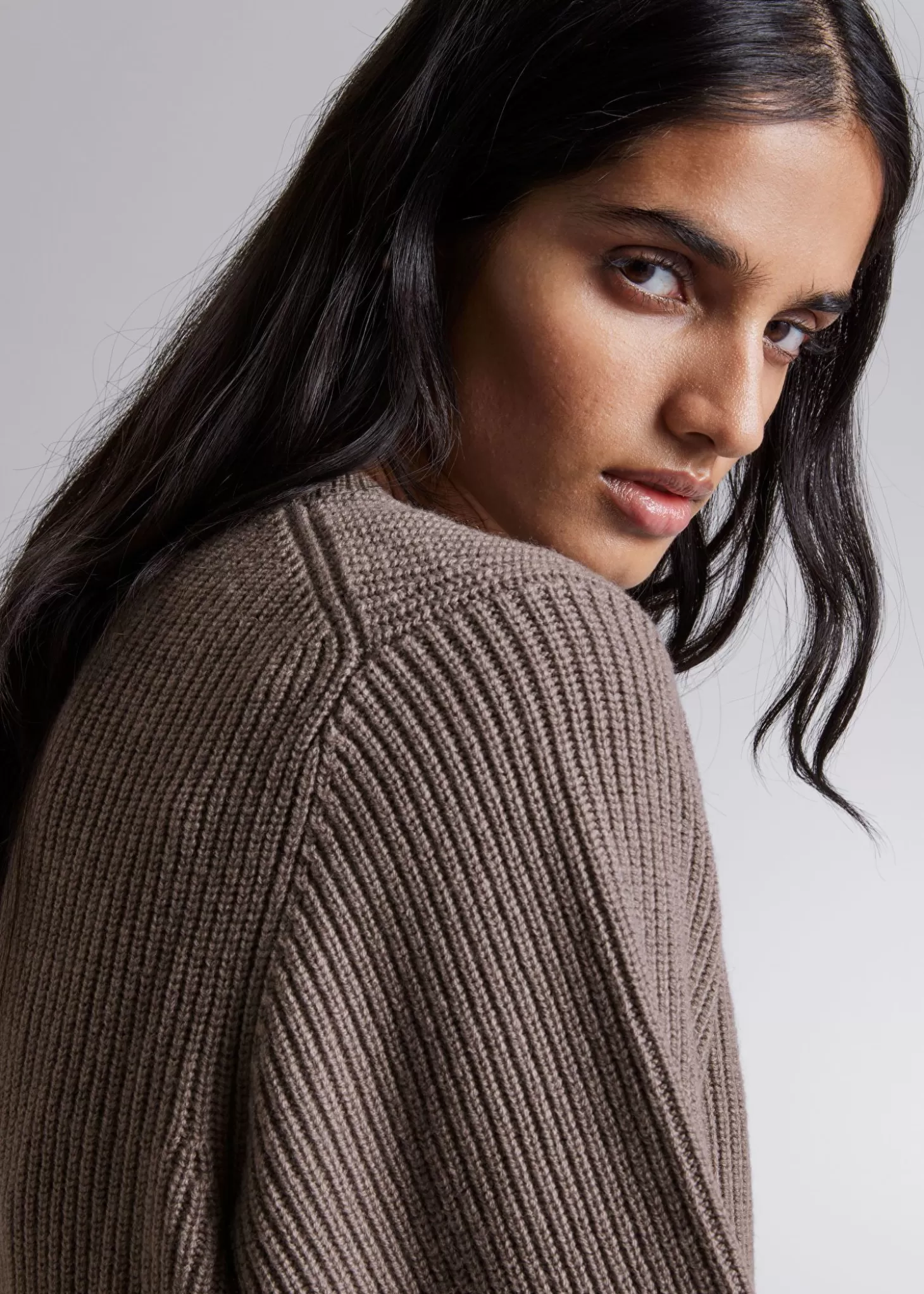 Cheap & Other Stories Ribbet Merino Top Brun