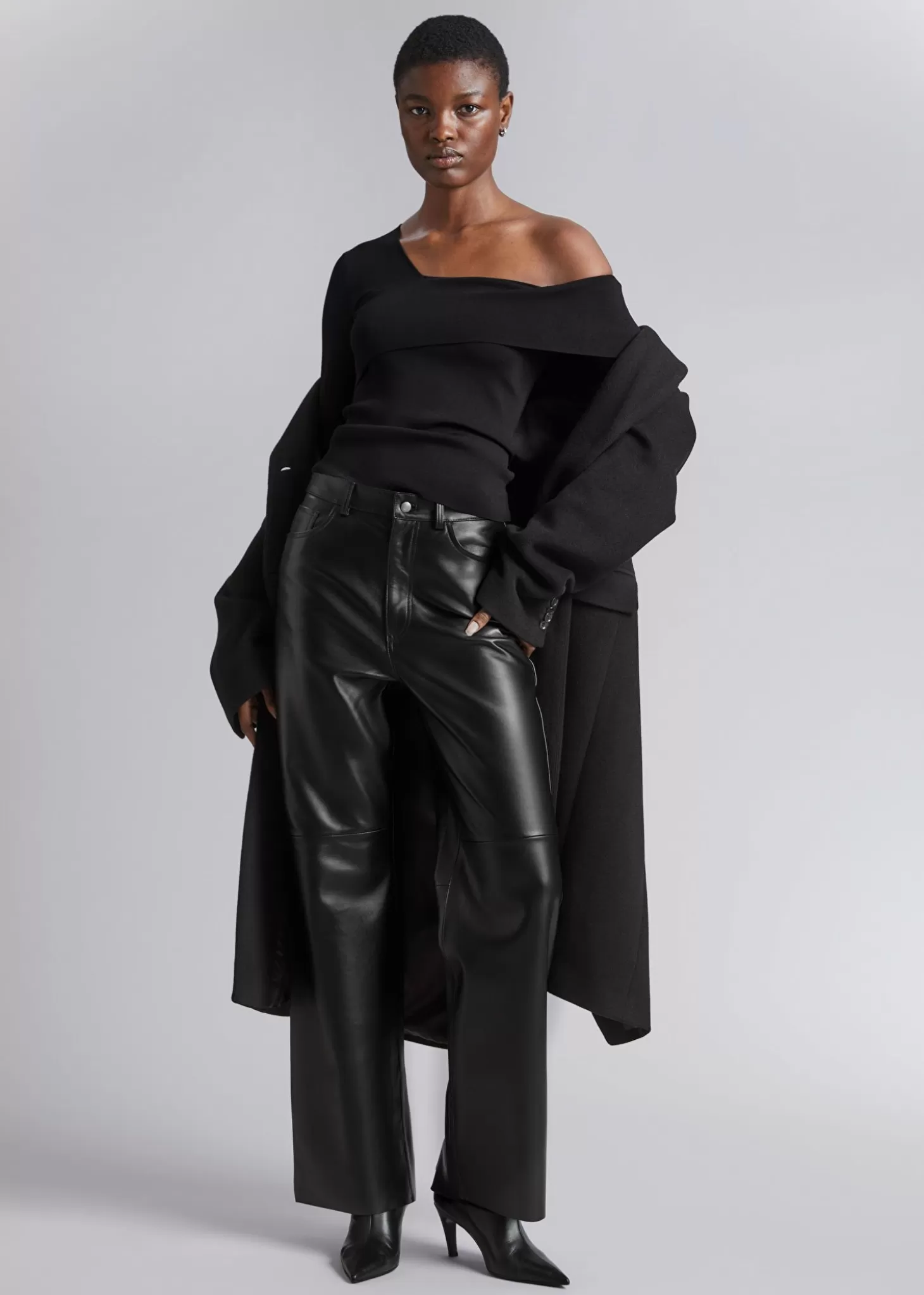 Discount & Other Stories Slank En-Skulder Top Sort